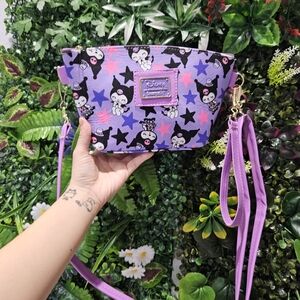 Loungefly Purple and Black Crossbody Bag